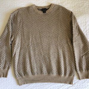Tan Sweater with Black Swiss Crosses